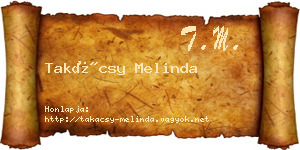 Takácsy Melinda névjegykártya